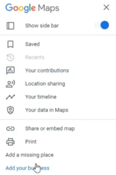 Add business google map
